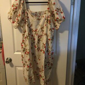 Cute Old Navy Puff Sleeve Strawberry Summer Dress (size XL tall)